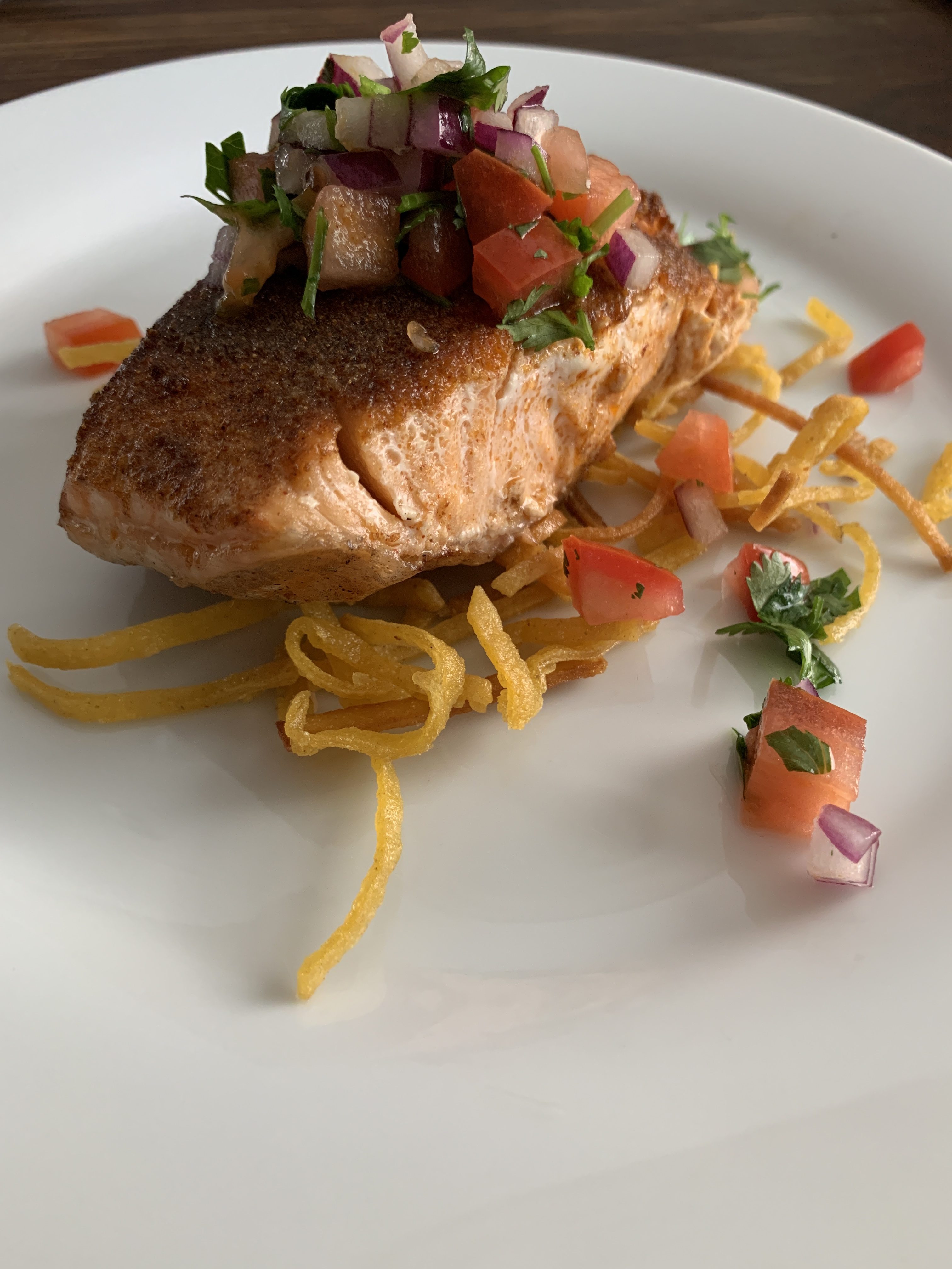 Salmon cooked up with of - Bolner's Fiesta Products, Inc.